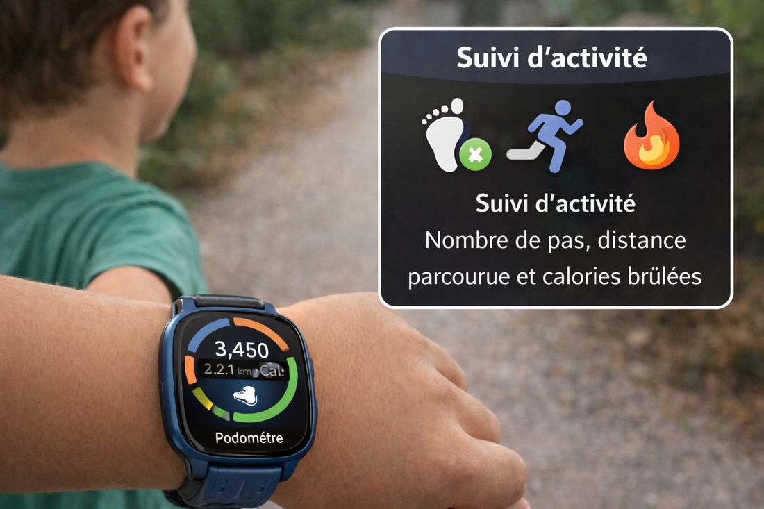 podometre montre enfant fonction