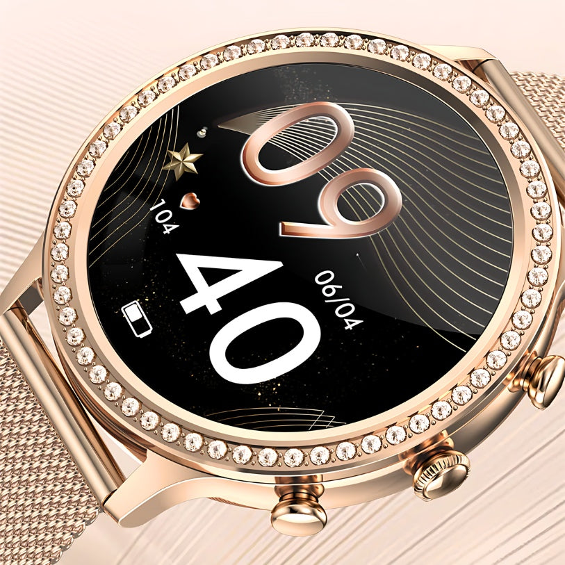 Montre Connectée Femme Dorée