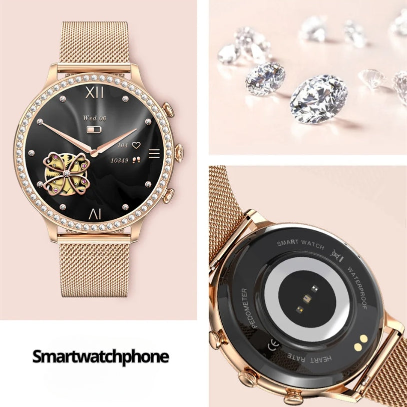 Montre Connectée Femme Dorée