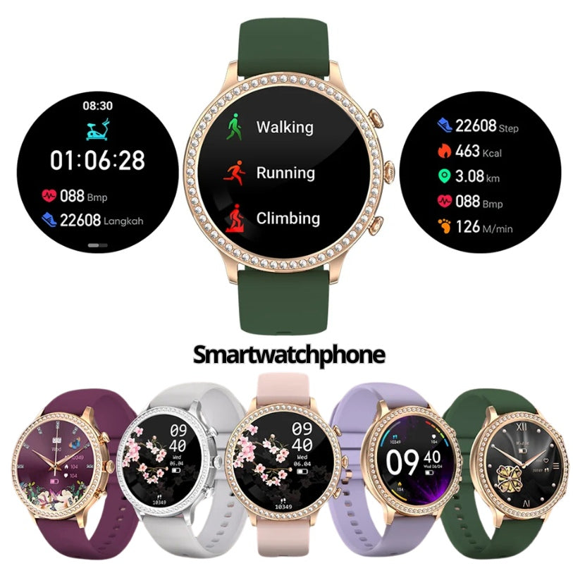 Montre Connectée Femme Dorée