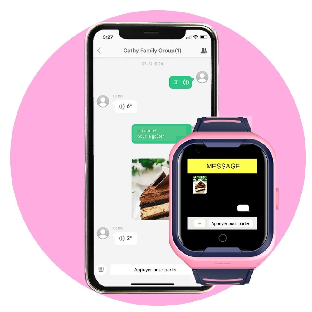 message chat vocal setracker montre enfant C86