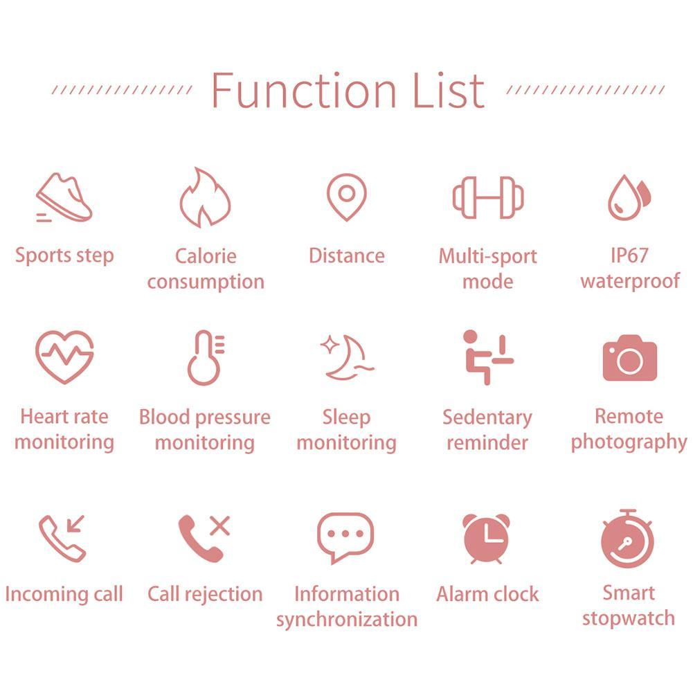 Montre Connectée Femme Anneau Acier W15