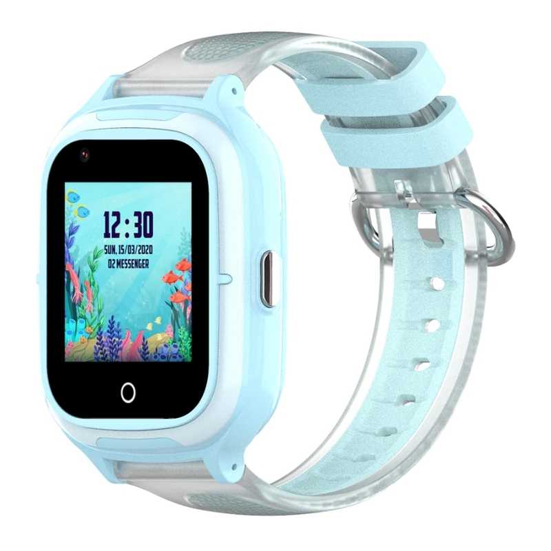 montre connectée enfant couleur pastel bleu