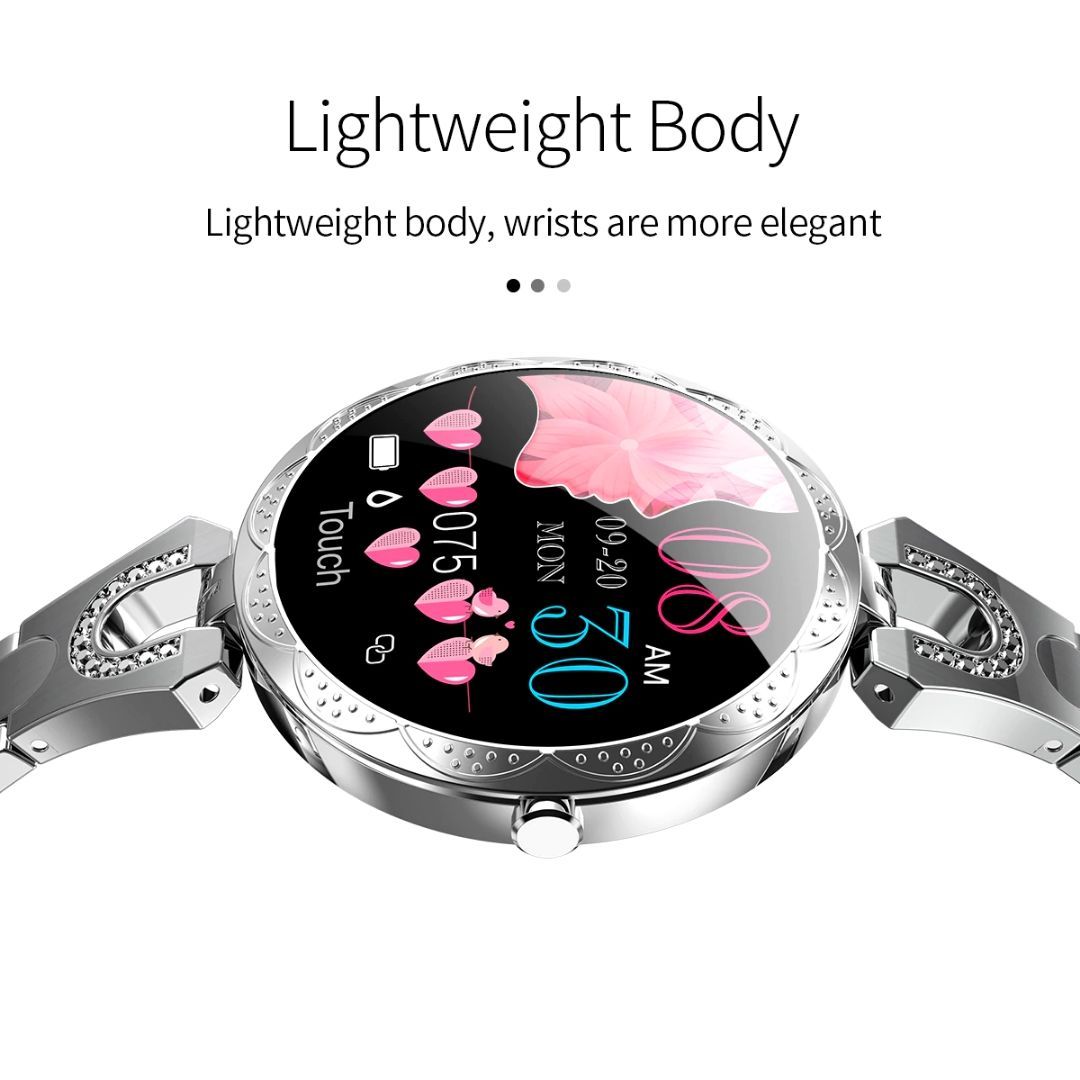 Montre Connectée Femme Anneau Acier W15