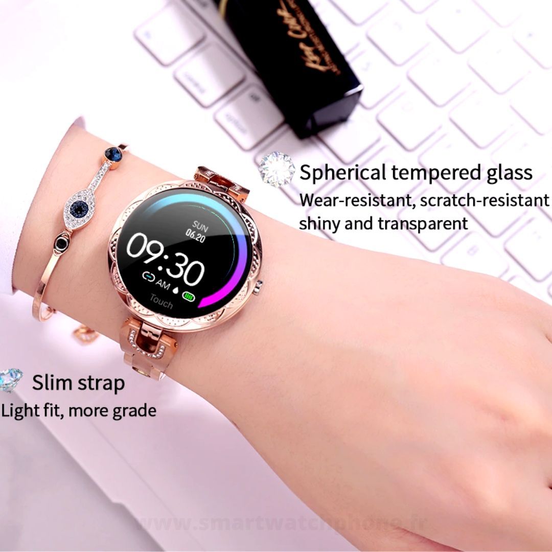 Montre Connectée Femme Anneau Acier W15