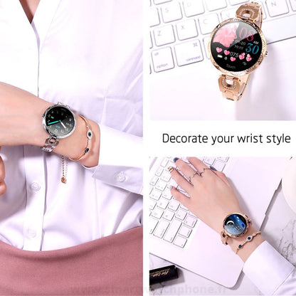 Montre Connectée Femme Anneau Acier W15