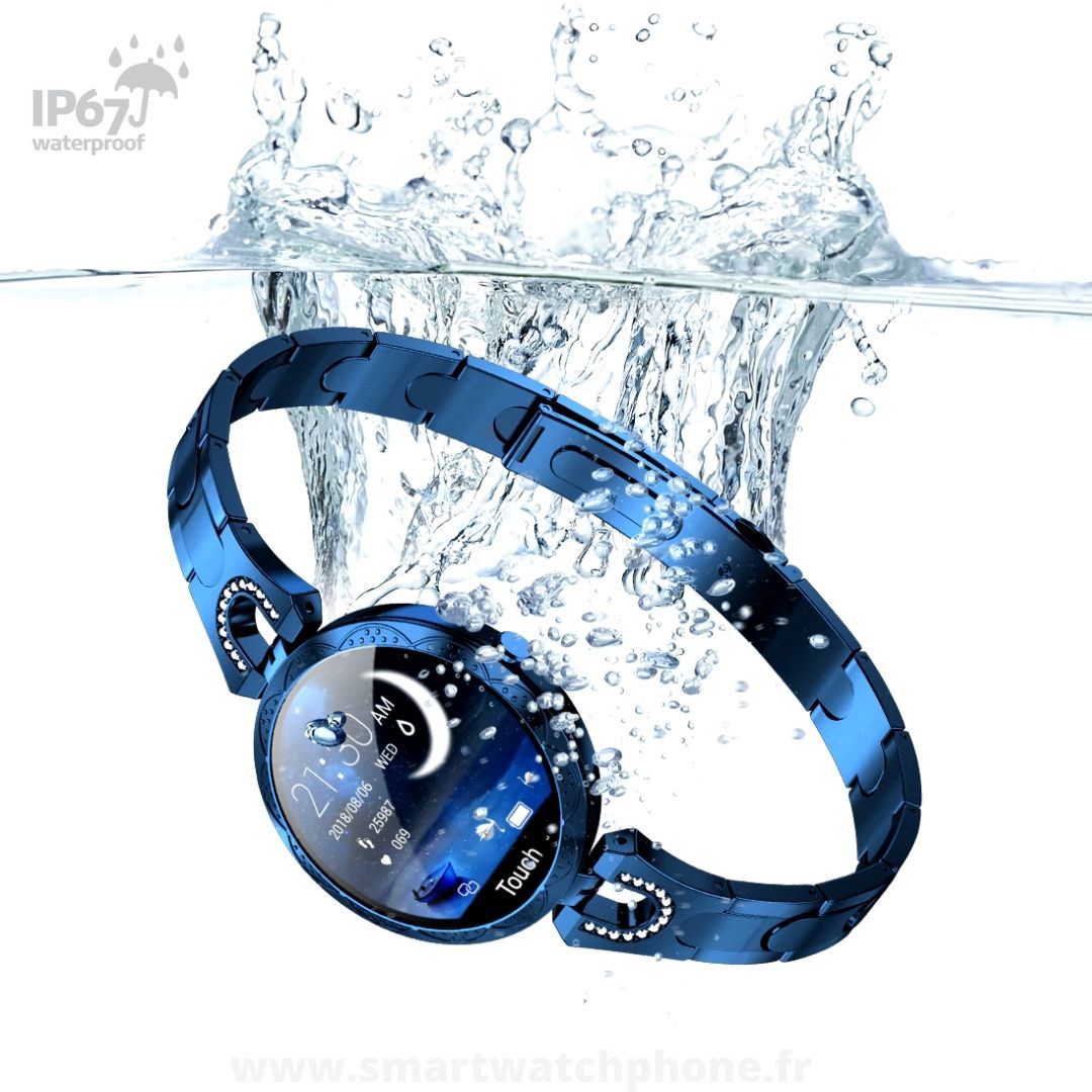 Montre Connectée Femme Anneau Acier W15