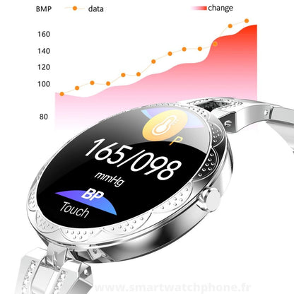 Montre Connectée Femme Anneau Acier W15