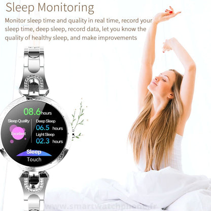 Montre Connectée Femme Anneau Acier W15